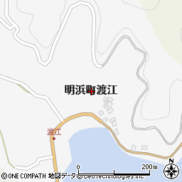 愛媛県西予市明浜町渡江周辺の地図