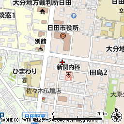 日本連合警備株式会社　日田営業所周辺の地図