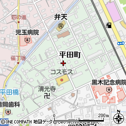 大分県別府市平田町周辺の地図