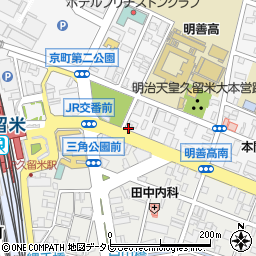 オリックスレンタカー久留米駅前店周辺の地図