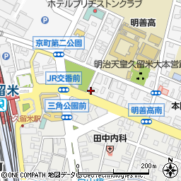 オリックスレンタカー　久留米駅前店周辺の地図