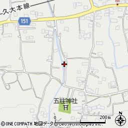福岡県久留米市田主丸町中尾1668-5周辺の地図