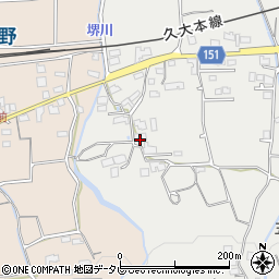 福岡県久留米市田主丸町中尾1457周辺の地図