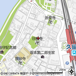 福岡県久留米市京町周辺の地図