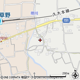 福岡県久留米市田主丸町中尾1459-1周辺の地図