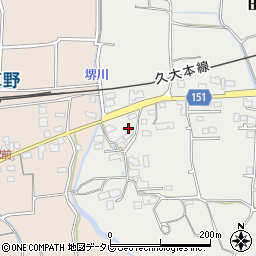 福岡県久留米市田主丸町中尾1399-2周辺の地図