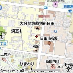 大分地方検察庁日田支部周辺の地図