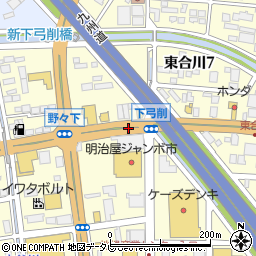 福岡県久留米市東合川周辺の地図