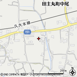 福岡県久留米市田主丸町中尾1420-3周辺の地図