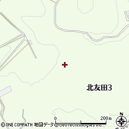 大分県日田市北友田周辺の地図