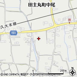 福岡県久留米市田主丸町中尾1646周辺の地図