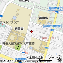 日本生命保険久留米支社城南社宅周辺の地図