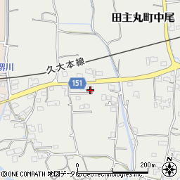 福岡県久留米市田主丸町中尾1418-1周辺の地図