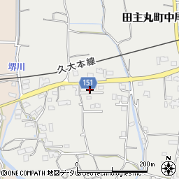 福岡県久留米市田主丸町中尾1418-7周辺の地図
