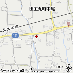 福岡県久留米市田主丸町中尾1643周辺の地図