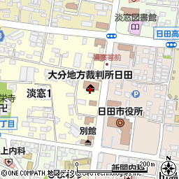 大分家庭裁判所日田支部周辺の地図