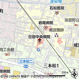日田中央病院周辺の地図