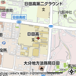 大分県立日田高等学校　保健室周辺の地図