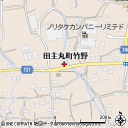 福岡県久留米市田主丸町竹野1317周辺の地図
