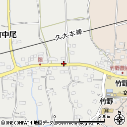 福岡県久留米市田主丸町中尾1866-2周辺の地図