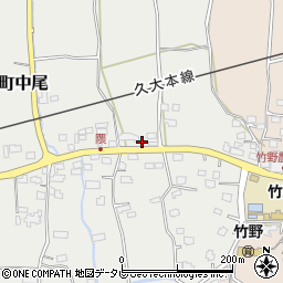 福岡県久留米市田主丸町中尾1866周辺の地図