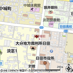 日本年金機構日田年金事務所周辺の地図