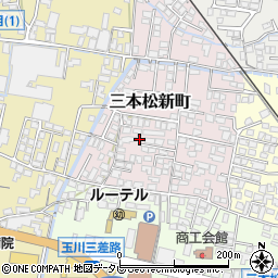 大分県日田市三本松新町周辺の地図
