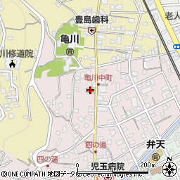 エディオン亀川店周辺の地図