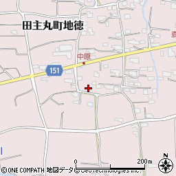福岡県久留米市田主丸町地徳周辺の地図