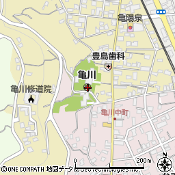 亀川保育園周辺の地図
