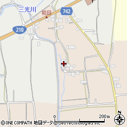 福岡県久留米市草野町矢作113周辺の地図