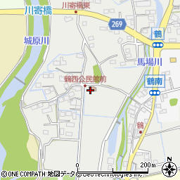 鶴西公民館周辺の地図