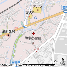 佐賀県神埼郡吉野ヶ里町苔野周辺の地図