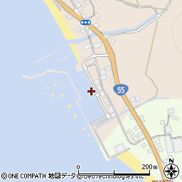 吉良川町漁協周辺の地図