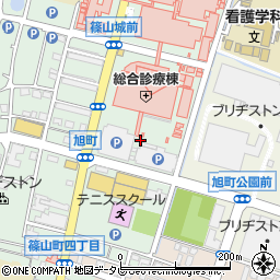 福岡県久留米市旭町周辺の地図
