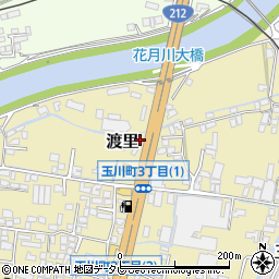 大分県日田市渡里周辺の地図