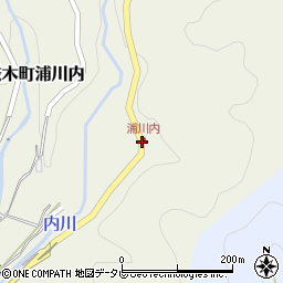 浦川内周辺の地図
