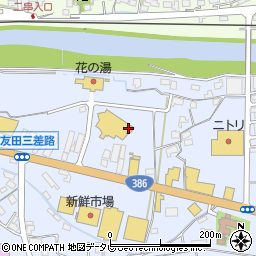 大分県日田市友田周辺の地図