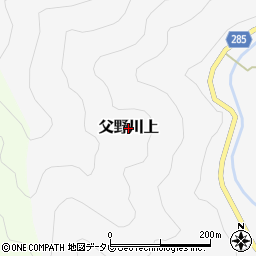 愛媛県鬼北町（北宇和郡）父野川上周辺の地図