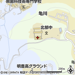 別府市立北部中学校周辺の地図