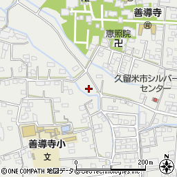 福岡県久留米市善導寺町周辺の地図