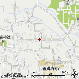 福岡県久留米市善導寺町与田周辺の地図