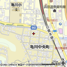 亀川中央アパート周辺の地図