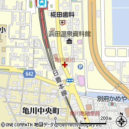 亀川新川周辺の地図