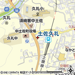 ファミリーマート中土佐町久礼店周辺の地図