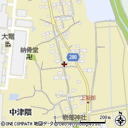 中津隈原古賀線周辺の地図