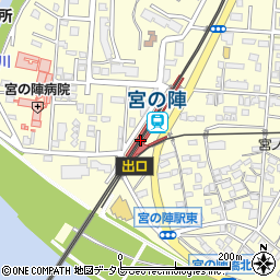 福岡県久留米市周辺の地図