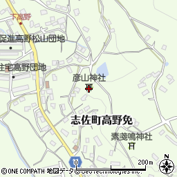 彦山神社周辺の地図