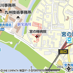 宮の陣病院周辺の地図