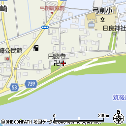 福岡県久留米市北野町石崎80周辺の地図